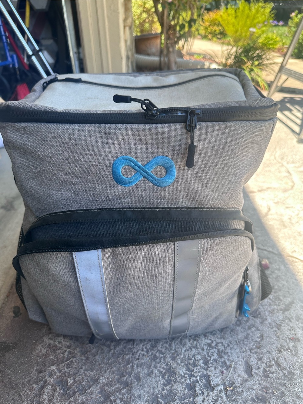 Gray and Blue Insulated Everlasting Comfort Cooler Back pack